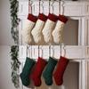 13Colors Christmas Big Stocking 46CM Knitted Stocking, Used For Hanging Christmas Trees, Family Party Decoration