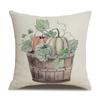 Thanksgiving Linen Pillowcase Autumn Pumpkin Print Pillow Cushion Cover