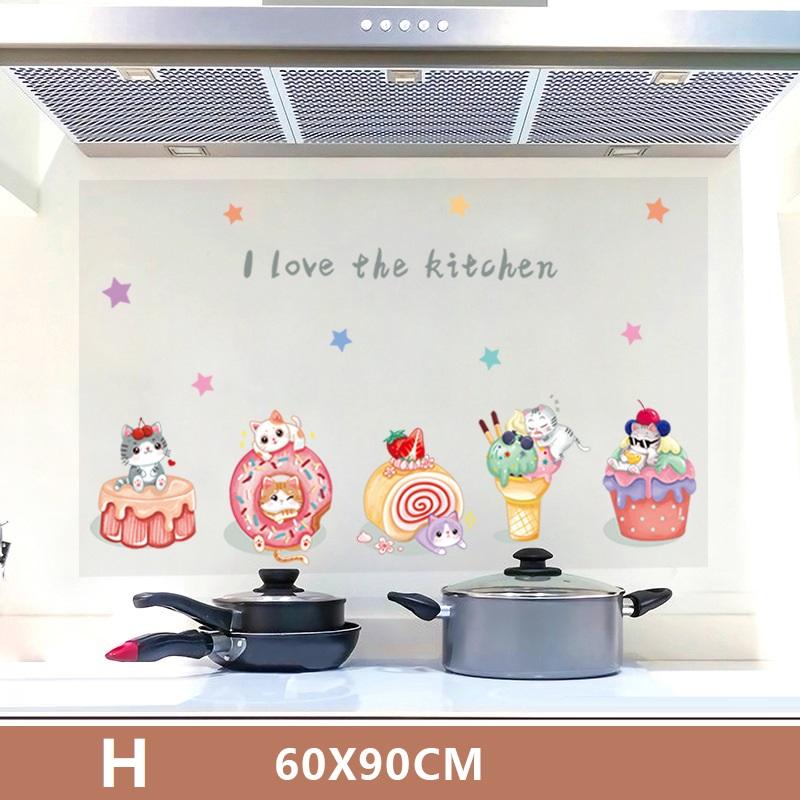 Кухонные самоклеящиеся маслостойкие настенные наклейки Плитка, устойчивая к высоким температурам и масляным испарениям Наклейка Водонепроницаемые обои