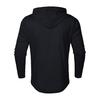 Fall Spring Men Shirt Hooded Drawstring Long Sleeves Pullover Thin Solid Color Mid Length Casual Daily