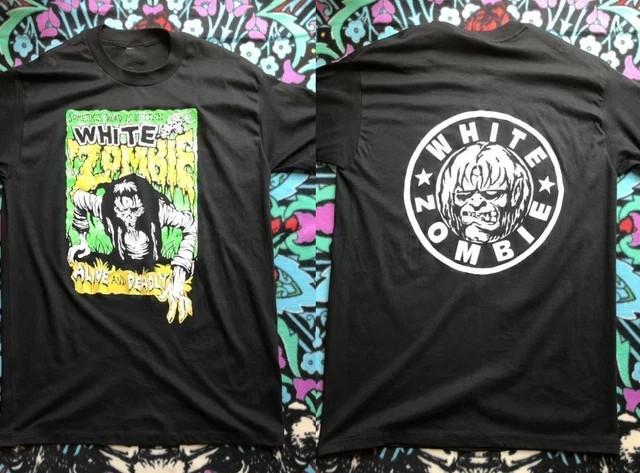 White Zombie Футболка с принтом с обеих сторон Мужская Женская Рубашка