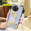 Protective Ring Phone Case For Blackview Shark8/Oscal Tiger12 Kickstand Phone Holder Lanyard Anti-knock Anti-dust Flower