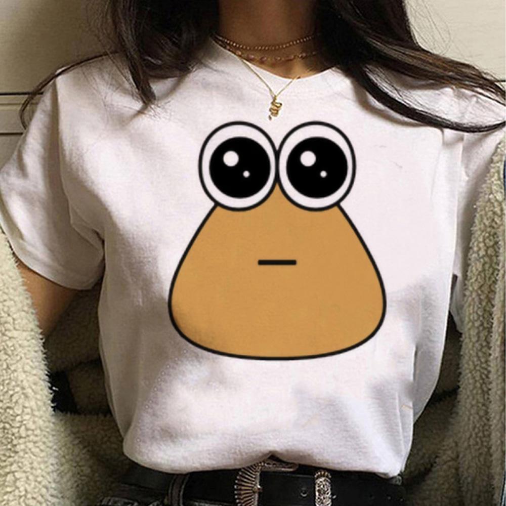 Pou Tee женская уличная одежда манга харадзюку футболка девушка комикс аниме одежда