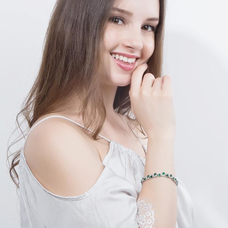 Теннисные браслеты WWJ Romantic Rainbow Color с кубическим цирконием