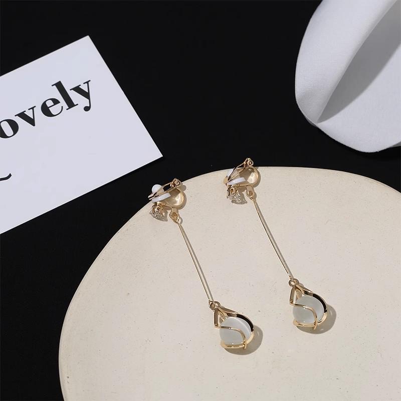 Безболезненные клипсы-кисточки с жемчугом для женщин - Нишевый дизайн, не требуют пирсинга