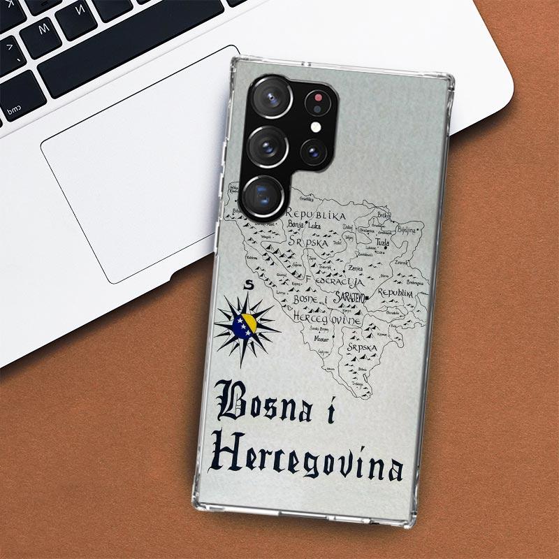 Чехол для телефона с флагом Боснии и Герцеговины для Samsung Galaxy S24 S23 S22 Ultra S21 S20 Fe S10 Plus S10E S9 S8 + Shell Coque