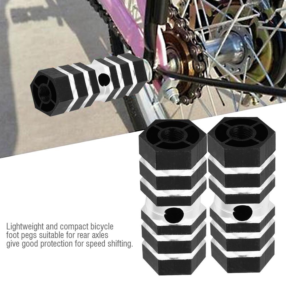 Колышки для задней оси велосипеда Колышки для велосипеда из алюминиевого сплава Колышки для BMX (черный)