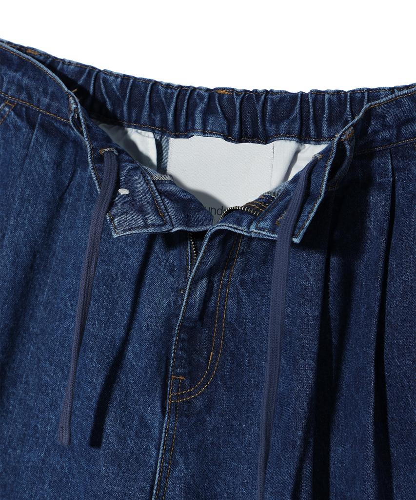 SOUNDSLIFE Two Tuck Denim Shorts Medium Indigo