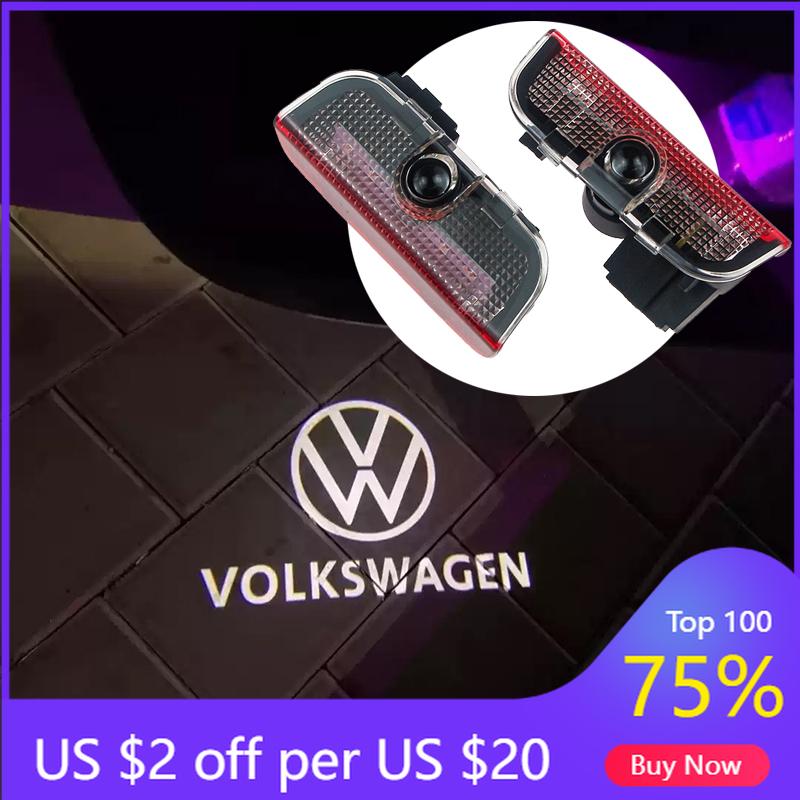 VW GTI GOLF 2026 Hot For VW VOLKSWAGEN 2PCS/Set For Volkswagen VW Golf CC Touareg Passat Scirocco Tiguan Variant B8 Car Door Lig