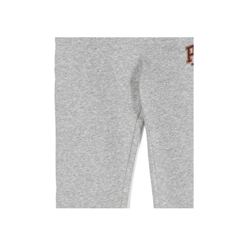 Polo Ralph Lauren Kids FW23 Letter Logo Embroidered Drawstring Casual Pants Kids Bottoms Light-Gray 323919515-003