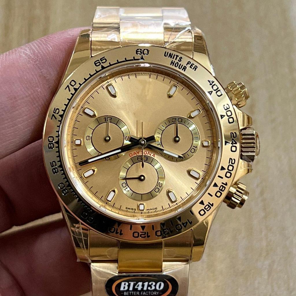 Мужские многофункциональные водонепроницаемые механические часы Laojia Daytona - Светящиеся, с тремя циферблатами, шестистрелочные