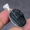 Подвеска из натурального черного турмалина из стерлингового серебра 925 пробы 1,50 дюйма r4m96