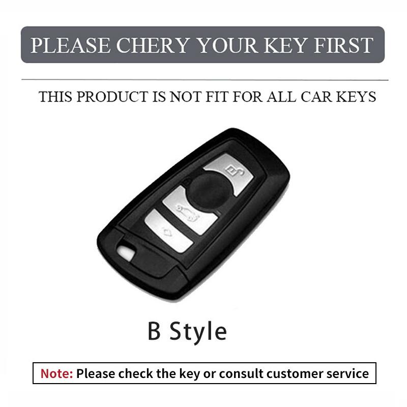 OEBX9 Zinc Alloy Leather Car Smart Key Case Cover For BMW M Performance F30 F20 F10 F18 F22 F01 X3 X4 F06 F02 M3 M5 Keychain Accessory