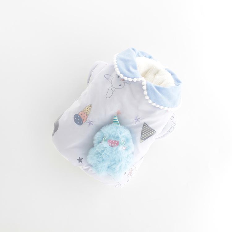 Pet Autumn and Winter Dog Parkas Cute Cartoon Doll Cotton Clothing Teddy Clothing Cat Puppy Clothes Dog Clothes for Small Dogs