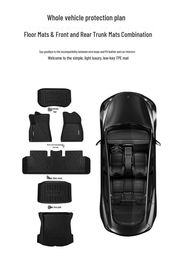 Индивидуальные ТПЭ коврики в салон и багажник для Honda Pilot 2016-2022