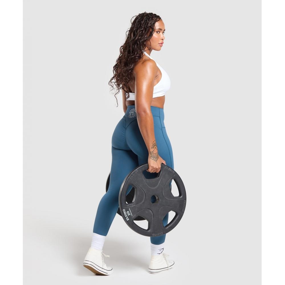 Gymshark Legacy Logo Leggings Success Blue B7a4e Udbq