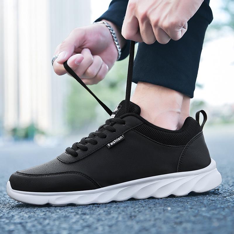 Новые мужские кроссовки, модная кожаная мужская повседневная обувь, кроссовки для бега на открытом воздухе, высококачественная удобная мужская обувь