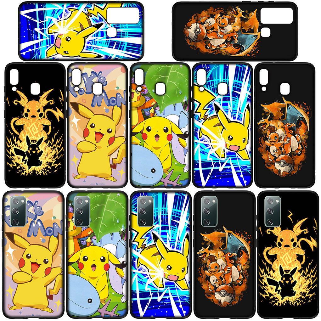 Чехол для iPhone 17 16 15 Xiaomi Poco Redmi Note 14 13 12 11 Pro 16e Samsung Galaxy S25 S24 S23 OPPO Huawei Шармандер Покемон Пикачу Милый Чехол для Телефона