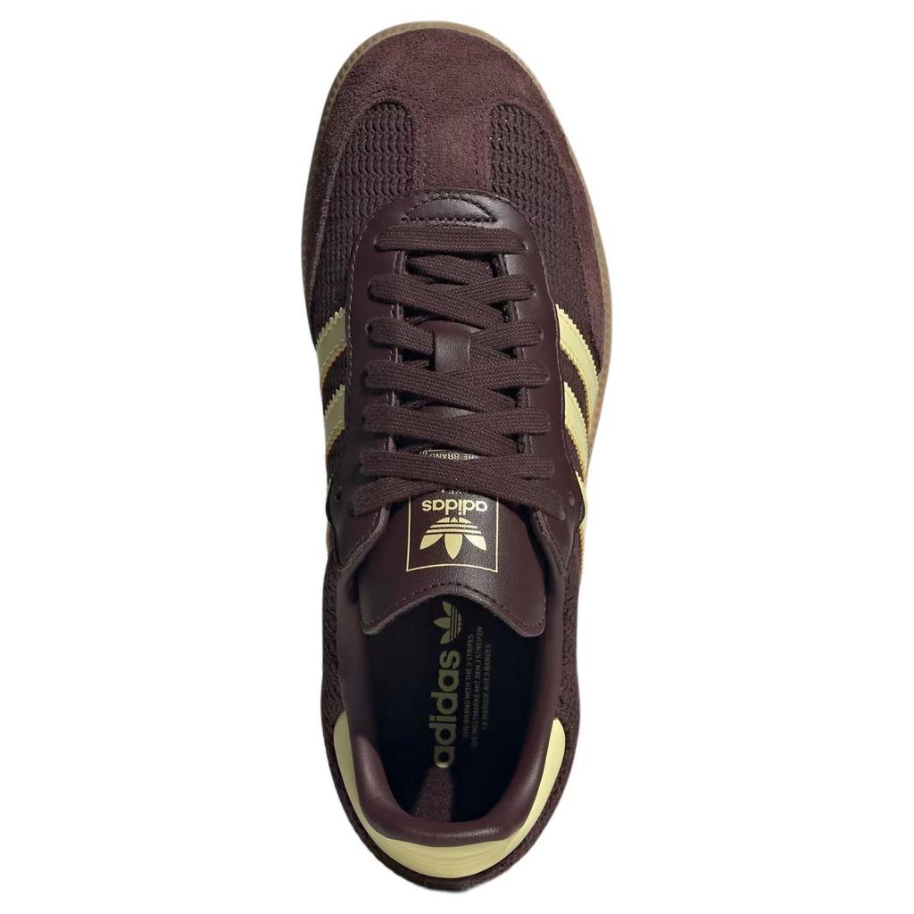 Adidas Samba OG Shadow Brown Powder Yellow женские кроссовки Gum-3 JR8167