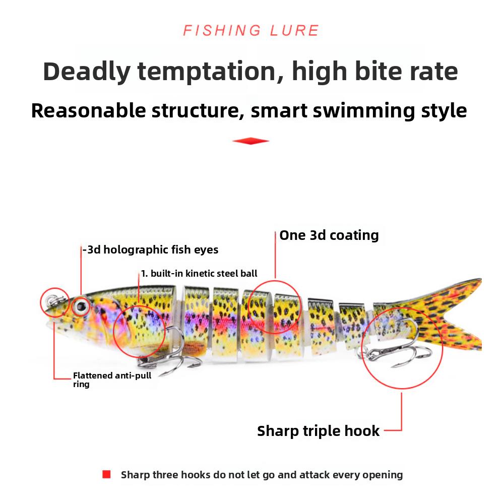 Набор многосекционных приманок Luya 8-секционная рыба приманка для пресноводной морской рыбалки твердая приманка приманка Luya продается далеко 13,5 см