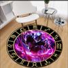 Круглый ковер с рисунком аниме «Убийца демонов», нескользящий ковер для спальни, гостиной, домашнего декора