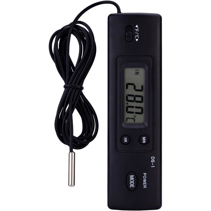 Thermomètre numérique - AIMOONSA - LCD - Sondes double intérieur/extérieur - Horloge - C/F