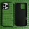 Премиальный чехол из натуральной кожи с узором крокодила для iPhone 16 Pro Max 15 14 13 12 11 XR Задняя крышка из коровьей кожи Защитный чехол Capa