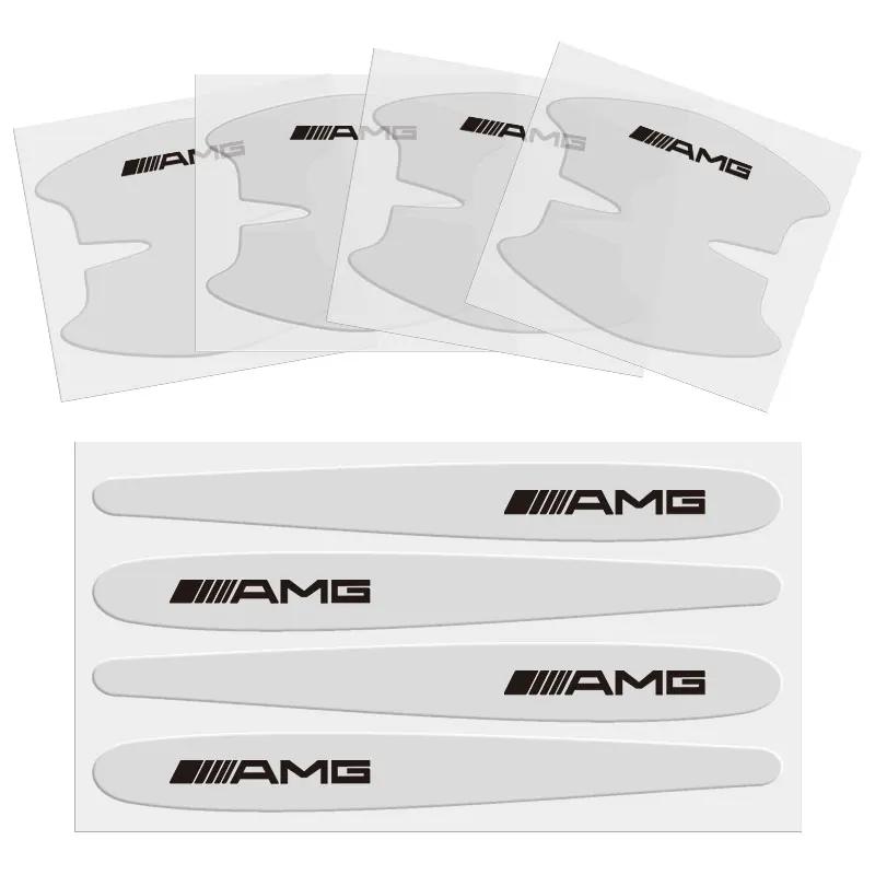 AABCX1 8pcs Auto Door Wrist Transparent Protector Side Handle Decal for Mercedes Benz W124 W203 W204 W205 W212 GLS GL CLA GLA GLE