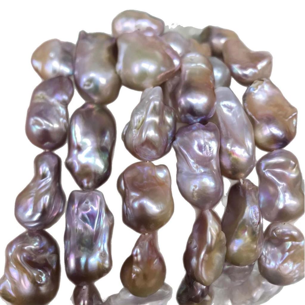 Высококачественный барочный неправильный пресноводный жемчуг и прессованный серебристый жемчуг, полуфабрикат