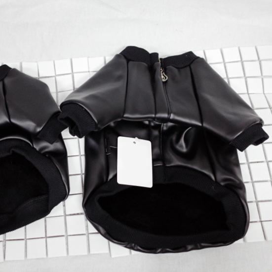 Пальто для домашних животных Yousheng с молнией, ветрозащитное, модное, кожаная куртка-пальто для французского бульдога