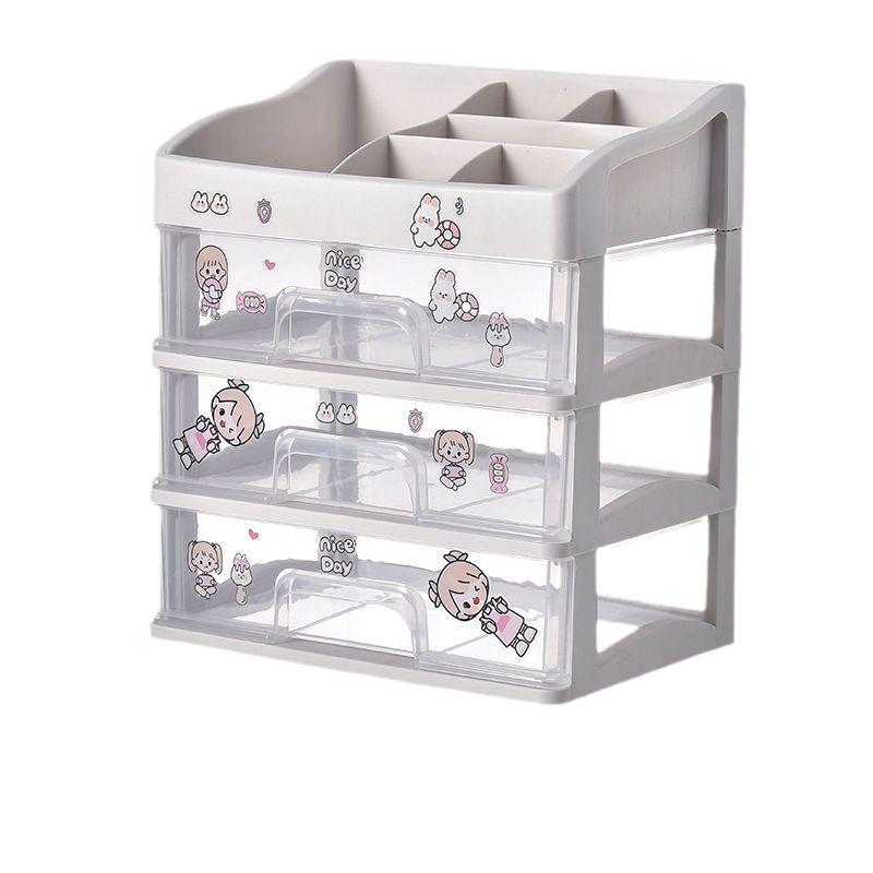 Dustproof Makeup Organizer with Drawer: Lipstick, Skincare, Mask, Brush Vanity Shelf