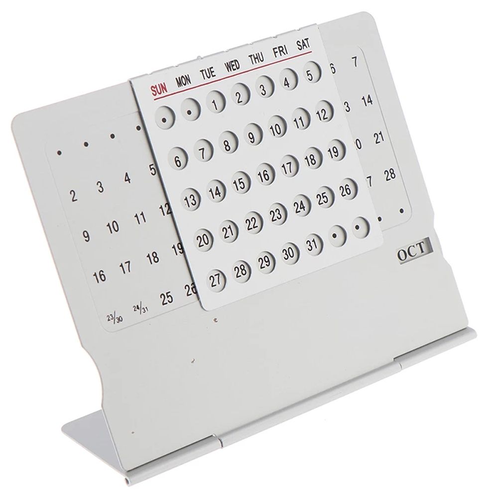 Zinc Zinc Alloy English Office Supplies Calendar Metal Calendar 100 Years Calendar Perpetual Calendar