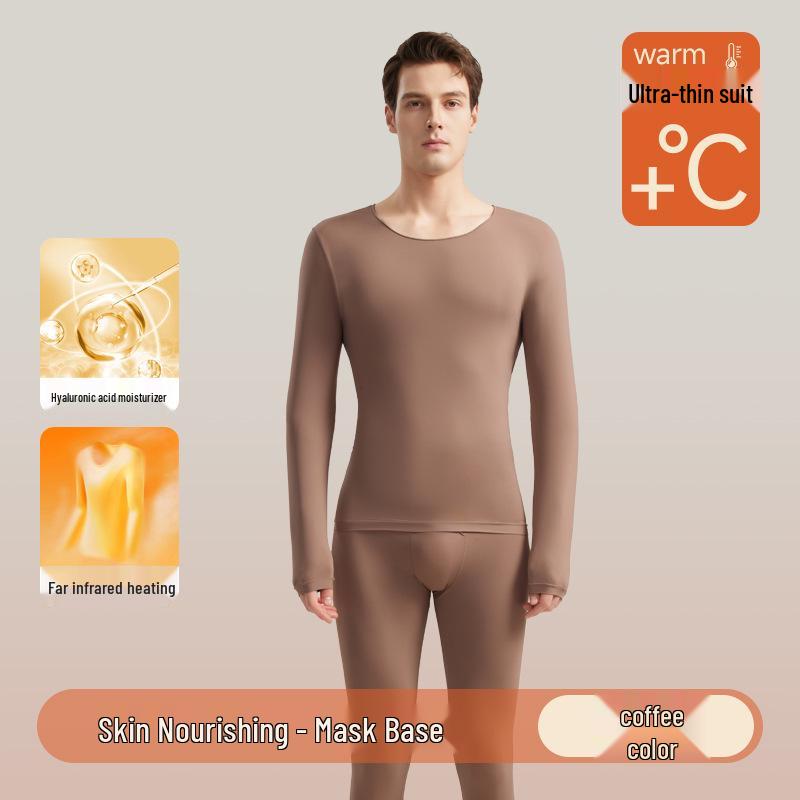 Мужской ультратонкий теплый комплект нижнего белья с базовым слоем на основе гиалуроновой кислоты для осени/зимы