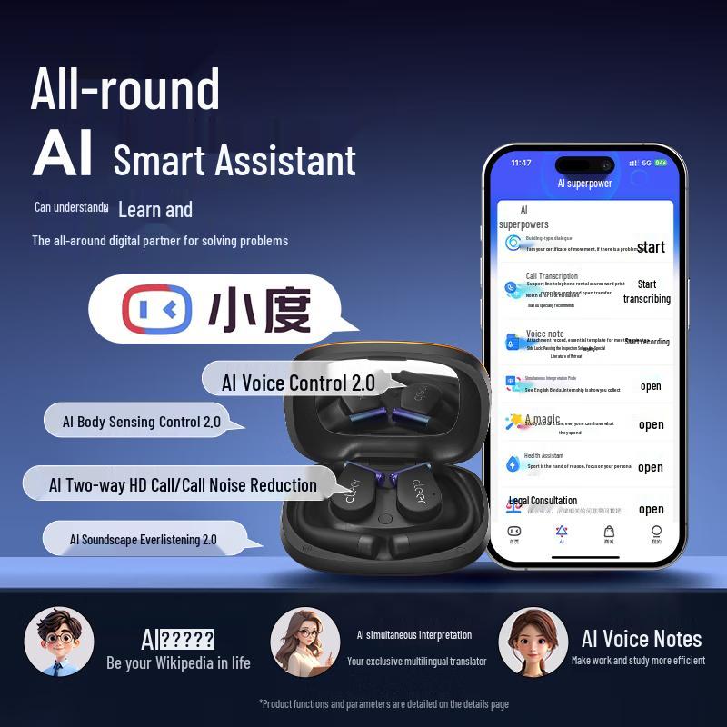 Cleer ARC 5 Open-Ear AI Smart Bluetooth Sports Earbuds