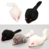 1pc False Mouse Cat Pet Toys Cat Long-haired Tail Mice With Sound Rattling Soft Real Rabbit Fur Sound Squeaky Toy For Cats Dogs