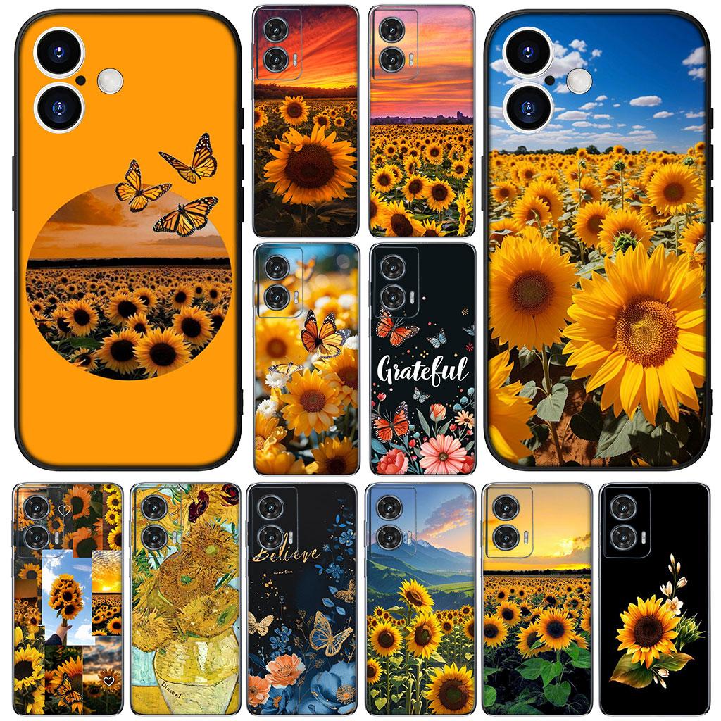 Sunflower Butterfly Flower Phone Cover for Motorola Moto Edge 70 60 Fusion NEO Pro G Stylus G56 G96 G52 G04 G05 G85 G84 Case