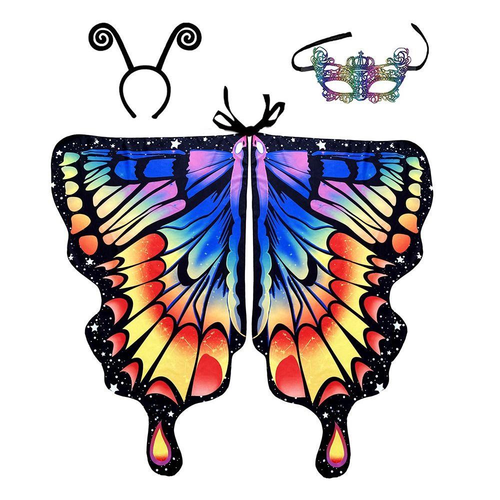 Fairy Festival Rave Dress Party Favor Cloak Butterfly Scarf Butterfly Wings Shawl Butterfly Costume