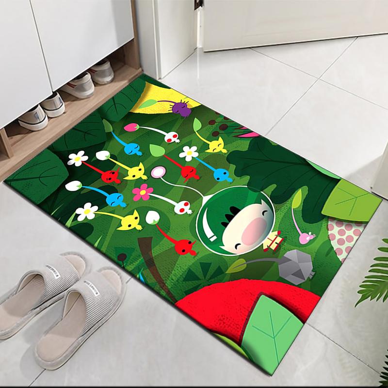 Pikmin Printed Carpet, for Office Chair Living Room Bedroom Kitchen Room Decor Gifts.