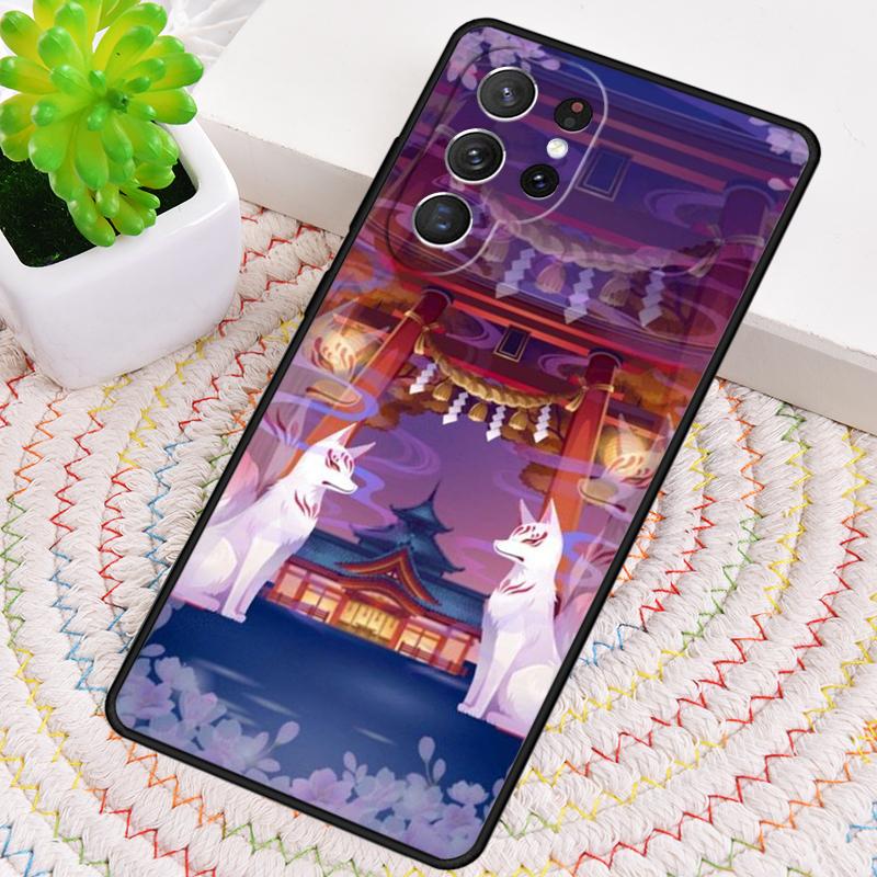 Чехол из мягкого силикона в японском стиле с аниме-лисой для Samsung Galaxy note 10 pro S26 S25 S24 S23 S22 S21 Plus S25Ultra