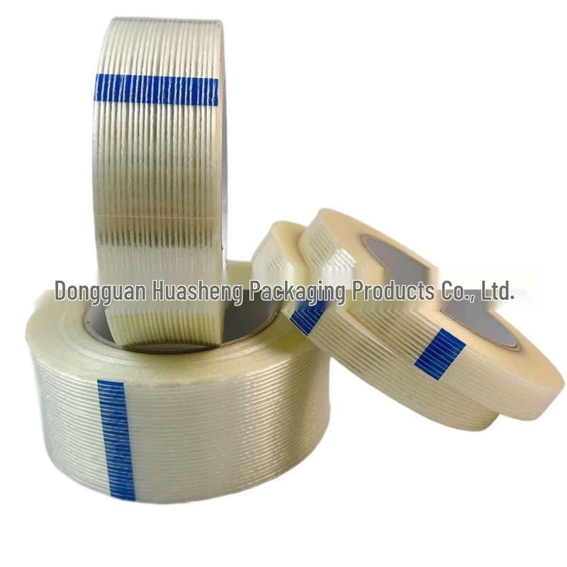 High-Adhesion Striped Fiber Tape for No-Residue Appliance Fixation and Heavy-Duty Bundling