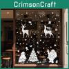 Clings Christmas Window Pvc Reindeer And Snowflake Decals Set Decoration Holiday