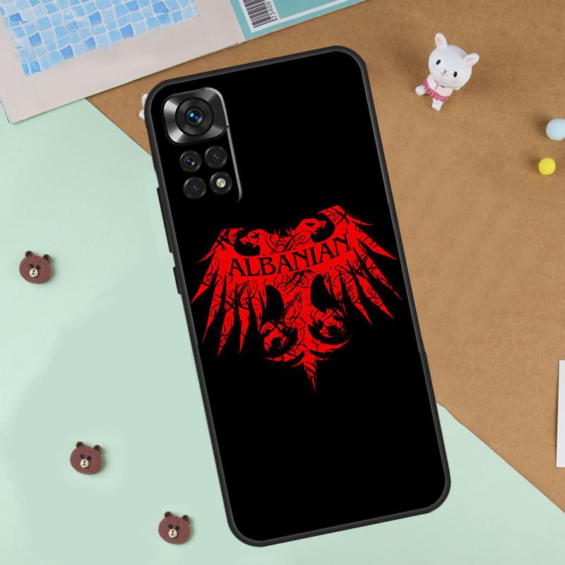 Albania Flag Case For Xiaomi Redmi Note 13 14 9 10 11 12 Pro 10S 11S 12S Cover For Redmi 13C 10C 12C 14C