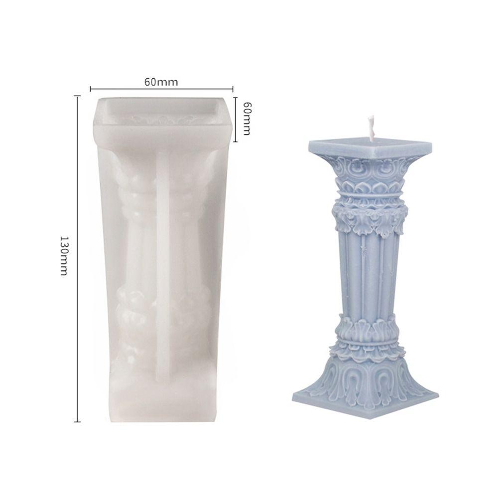 Принадлежности Инструменты для лепки из глины ручной работы Силиконовая римская колонна 3D-арт Восковая форма Форма для торта из смолы Форма для свечи