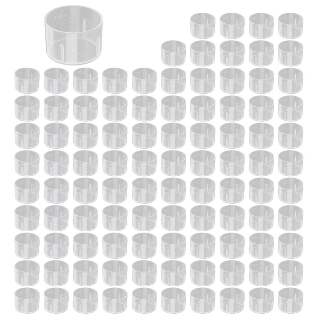 100 шт. Пластиковые мерные стаканчики 5 мл для проектов по искусству и ремеслу, новые