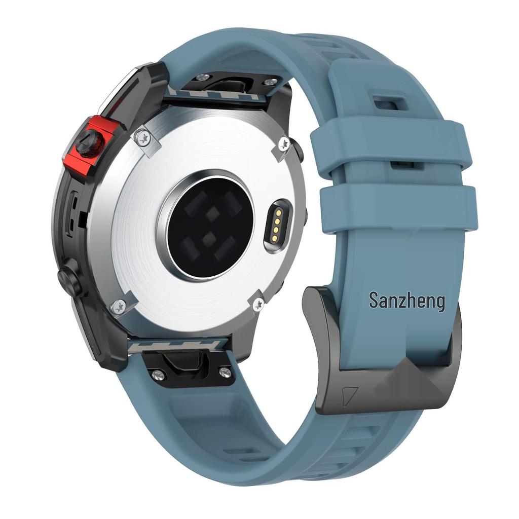 Силиконовый ремешок для часов Garmin Fenix 7/7s/7X Pro с быстросъемным креплением, стиль как у официального для моделей Fenix 5/6/935