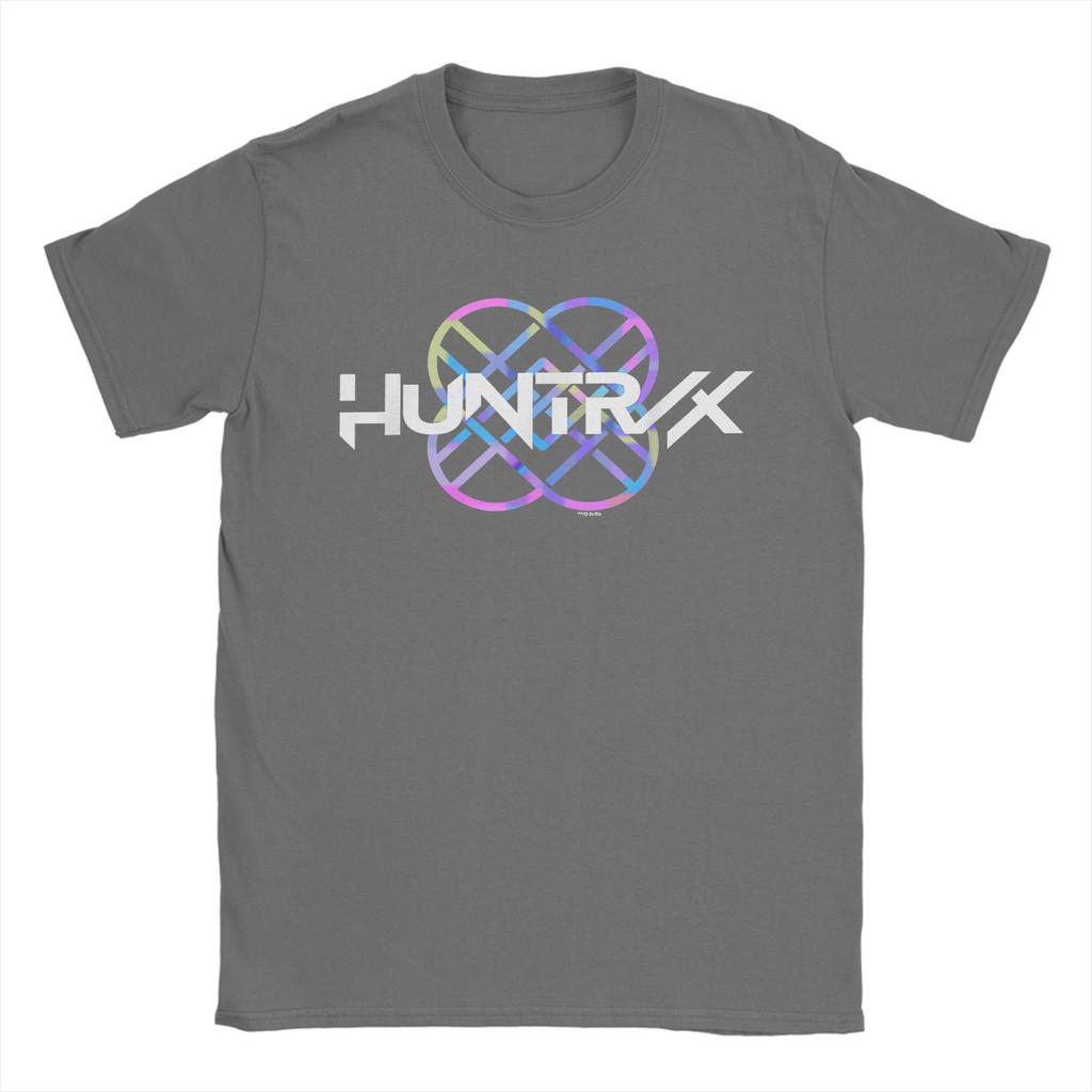 Футболки с логотипом группы Huntrix Унисекс Новинка Хлопковые футболки с круглым вырезом и коротким рукавом Вечеринки Топы