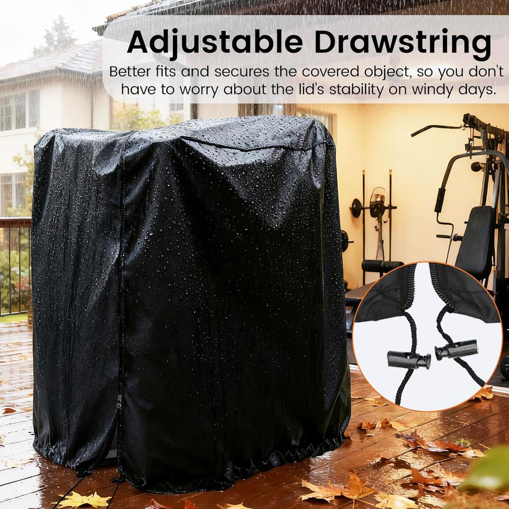 Essential Folding Treadmill Cover for Gym Equipment, Oxford Cloth Waterproof/Sunproof, Dustproof & Durable Full Coverage Sleeve