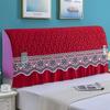 European-style Printing Full Surround Headboards Protector Case Solid Color Quilting Bed Head Cover Bedding Bedside Dust Cover