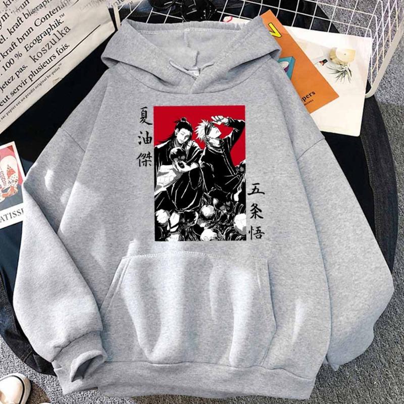Geto Suguru Printed Graphic Hooded Jujutsu Kaisen Hot Anime Hoodie Men Sweatsshirts Harajuku Oversize with Pockets Hoodies & Sweatshirts Men's