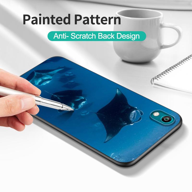 Black Tpu Case For OPPO Reno 6 5 3 4 4Z 4F SE 5F 5Z PRO PLUS Lite 6 6z 4G 5G Animal Manta Ray
